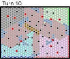 Range of military ships on turn 10