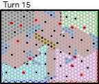 Range of military ships on turn 15