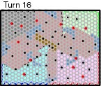 Range of military ships on turn 16