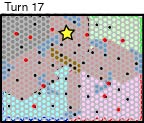 Range of military ships on turn 17