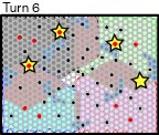 Range of military ships on turn 6