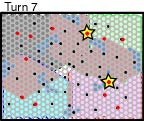 Range of military ships on turn 7